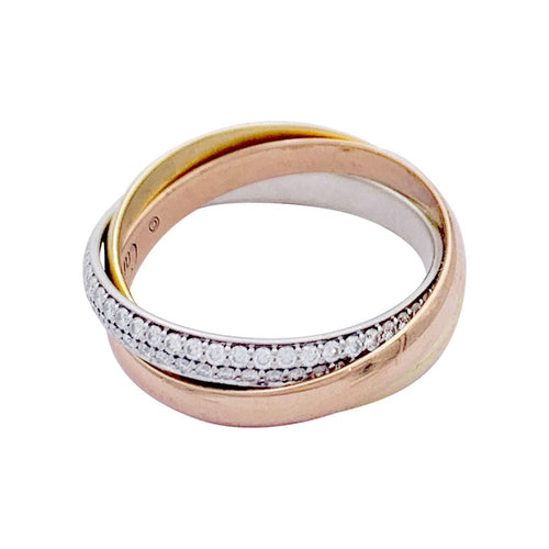 Bague 48 Bague Cartier, "Trinity", 3 ors, diamants. 58 Facettes 32462