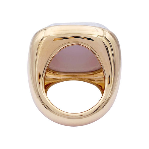 Bague 53 Bague Pomellato, "Victoria", or rose, cacholong. 58 Facettes 33222