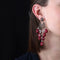 Boucles d'oreilles Boucles d'oreilles chandelier cristaux et rubis 58 Facettes 16-047