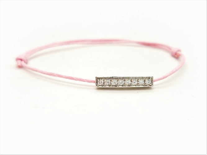 Bracelet Bracelet Cordon Or blanc Diamant 58 Facettes 578871RV