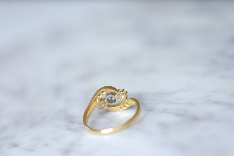 Bague Bague Toi et Moi en or, platine et diamants 58 Facettes