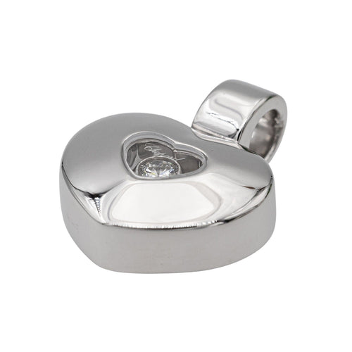 Pendentif Chopard Pendentif Coeur Happy Diamonds Or blanc Diamant 58 Facettes 2308934CN