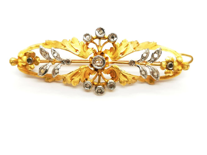 Broche Broche Fleur Or jaune Diamant 58 Facettes 1520142CN