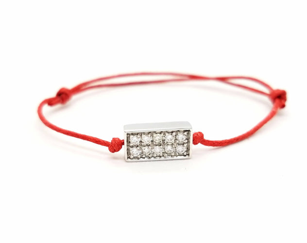 Bracelet Bracelet Cordon Or blanc Diamant 58 Facettes 578826RV