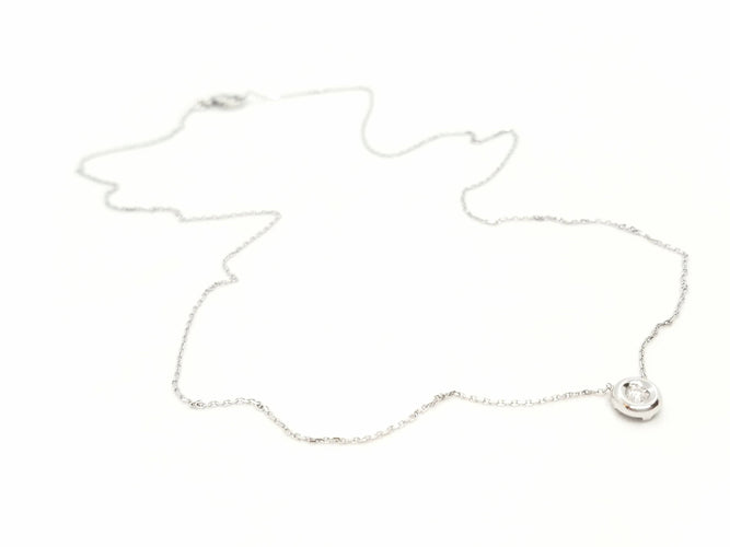 Collier Collier Or blanc Diamant 58 Facettes 578948RV