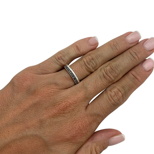 Bague 53 Alliance Boucheron,"Quatre Black Edition", or blanc, PVD noir. 58 Facettes 31918