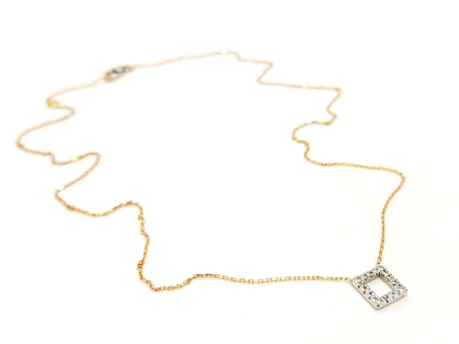 Collier Collier Or rose Diamant 58 Facettes 579208RV