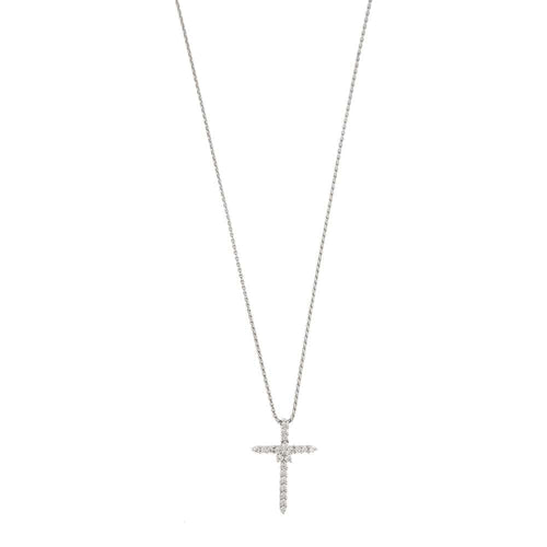 Collier Collier pendentif croix diamants 58 Facettes 27752