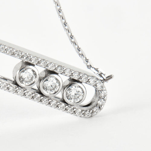 Collier Collier en Or Blanc & diamants 58 Facettes