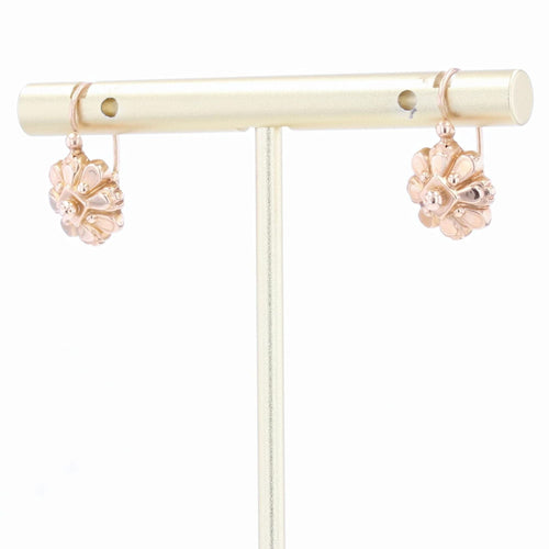 Boucles d'oreilles Dormeuses anciennes or rose 58 Facettes 21-678B