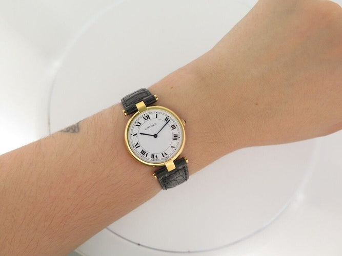 Montre vintage montre CARTIER vendome 30 mm or jaune 18k quartz ss garantie 58 Facettes 253166