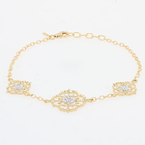 Bracelet Bracelet diamants ors jaune et blanc arabesques 58 Facettes BG206
