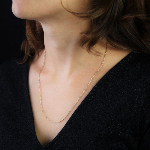 Collier Chaine or jaune maille agrafe 58 Facettes 19-487