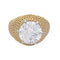 Bague 49 Bague vintage or jaune, platine et diamant 3,01 ct. 58 Facettes 32072