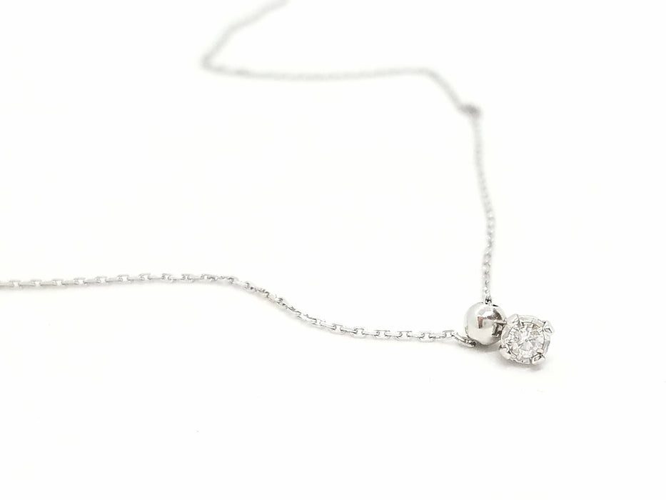 Collier Collier Chaîne + pendentif Or blanc Diamant 58 Facettes 579136RV