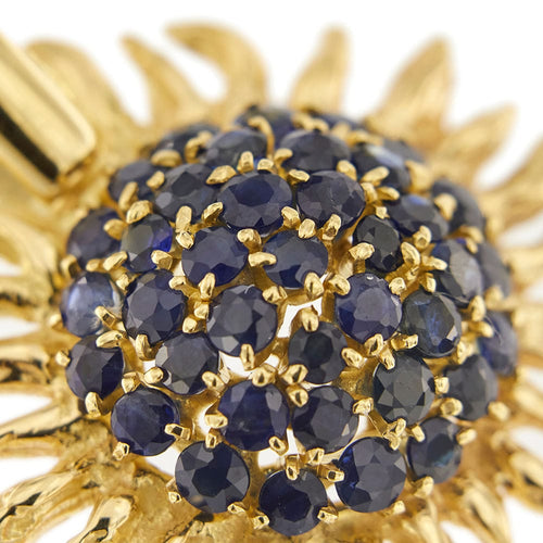 Pendentif Ciondolo sole con zaffiri 58 Facettes 33075