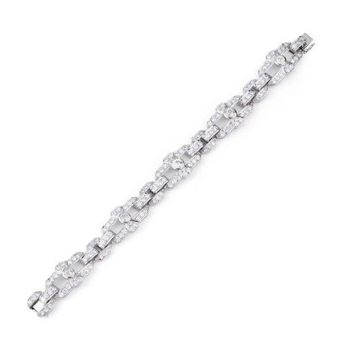 Bracelet Bracelet Art Déco Platine Diamants 58 Facettes 1