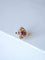 Bague de fiançailles vintage rubis entourage diamants sur or jaune 58 Facettes