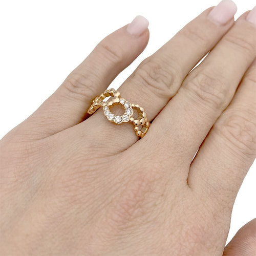 Bague 55 Bague Dior "Archi Dior Milieu du siècle", or rose, diamants. 58 Facettes 33331