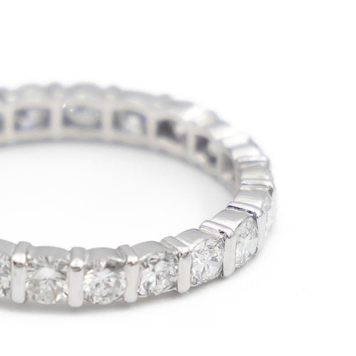 Bague 59 Bague Alliance américaine Platine Diamant 58 Facettes 1875647CN