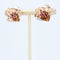 Boucles d'oreilles Clips d'oreilles rétro fleurs rubis diamants 58 Facettes 22-544A