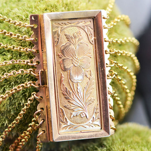 Bracelet Bracelet ancien chaines et son fermoir à la pensée 58 Facettes 22-258