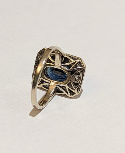 Bague Bague en or saphir diamants 58 Facettes