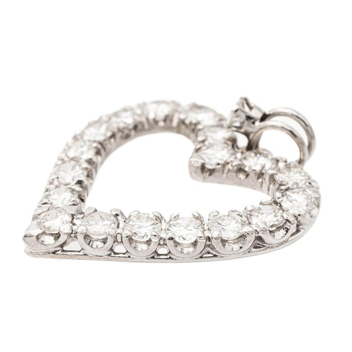Pendentif Pendentif Coeur Or blanc Diamant 58 Facettes 2432012CN