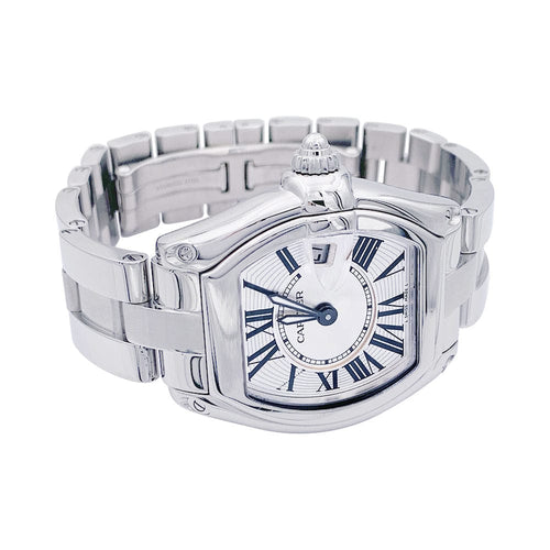 Montre Montre Cartier, "Roadster", acier sur acier. 58 Facettes 33135