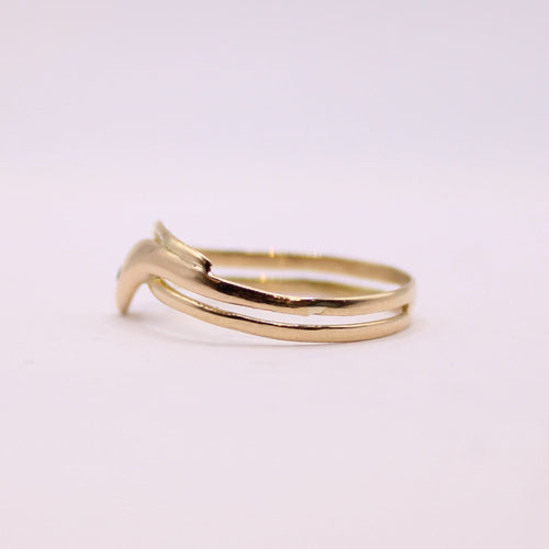 Bague Bague serpent or jaune et saphir 58 Facettes