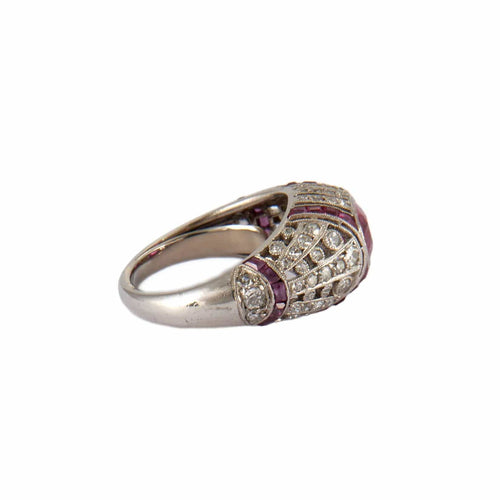 Bague BAGUE ART DÉCO RUBIS & DIAMANTS 58 Facettes BO/220122 RIV