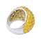 Bague 52 Bague or blanc, diamant brun 2,57 carats, pierres de couleurs. 58 Facettes 33323