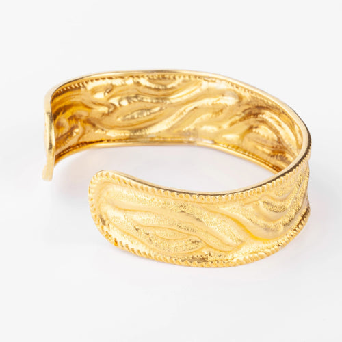 Bracelet Bracelet jonc or jaune du créateur Ilias Lalaounis texturé 58 Facettes