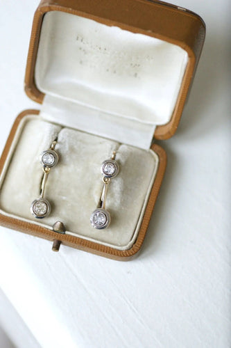 Boucles d'oreilles Boucles d'oreilles pendantes Art Deco diamants 58 Facettes