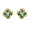 Boucles d'oreilles Boucles d'oreilles émail vert diamants et or jaune 58 Facettes 22-554