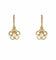 Boucles d'oreilles Fines dormeuses fleurs saphirs blancs 58 Facettes 19-456I