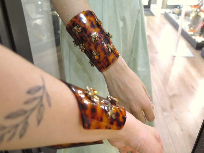 Collier parure ALEXANDER MCQUEEN collier + bracelet abeille 2013 58 Facettes 253521