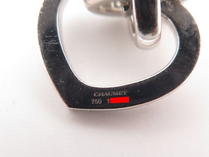 Collier collier CHAUMET pendentif coeur lien 40cm en or blanc 18k diamants 58 Facettes 247053