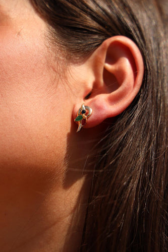 Boucles d'oreilles Boucles d'oreilles Or jaune Emeraude 58 Facettes 1719179CN