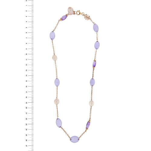 Collier Collier améthystes, jades et perles 58 Facettes 27753