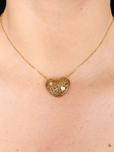 Collier Or Jaune COLLIER "COEUR" OR 58 Facettes BO/220033