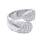 Bague 51 Bague Chaumet, "Plume pointes diamants croisées", or blanc, diamants. 58 Facettes 32613