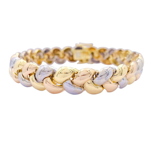 Bracelet Bracelet Poiray, "Tresse", trois tons d'or. 58 Facettes 33309