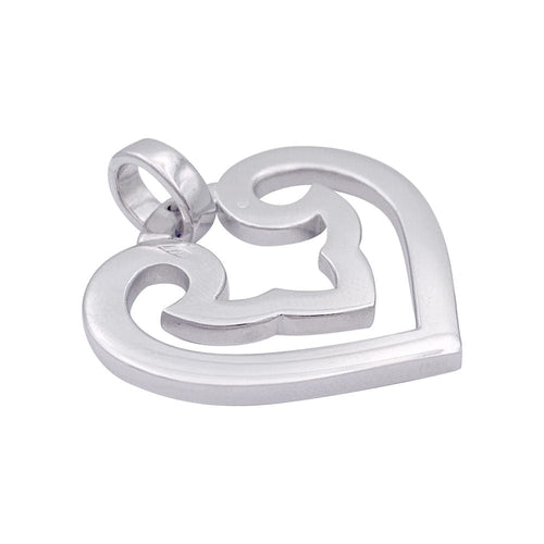 Pendentif Pendentif O.J. Perrin, "Coeur Légende", or blanc, diamants. 58 Facettes 32886