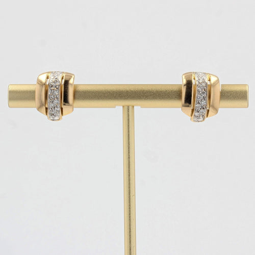 Boucles d'oreilles Boucles d'oreilles diamants or jaune 58 Facettes 21-355