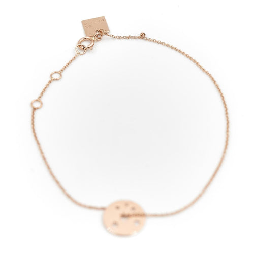 Bracelet Ginette NY Bracelet Milky Way Mini Disc Or rose 58 Facettes 2203302CN