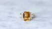 Bague 53.5 Bague cocktail Or rose Platine Citrine Diamants 58 Facettes