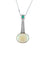 Pendentif Pendentif sur chaîne Opale Emeraude Diamants 58 Facettes
