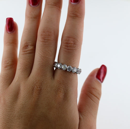 Bague Alliance DE BEERS en platine 58 Facettes