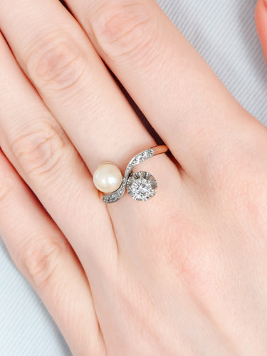 Bague 55 Bague Toi & Moi Perles 58 Facettes